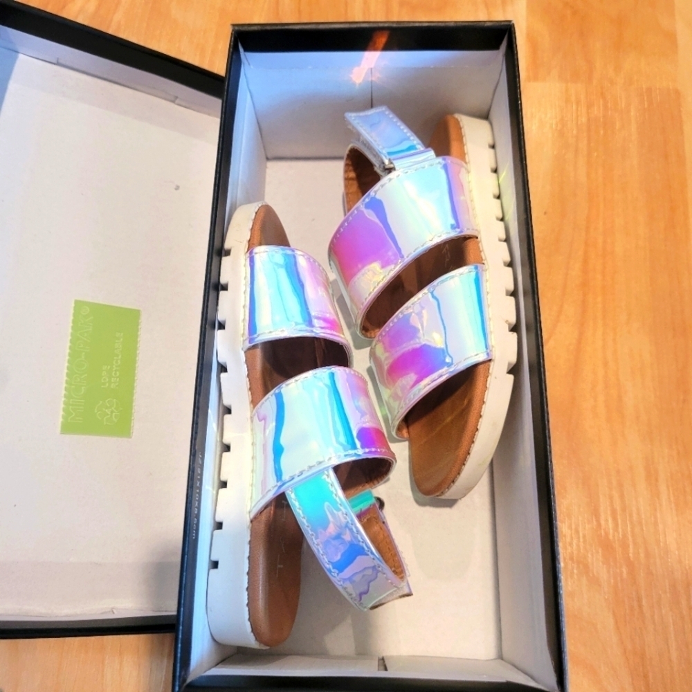 Tahari Iridescent Multicolor Sandals Baby Girl Size 5 - Picture 11 of 11